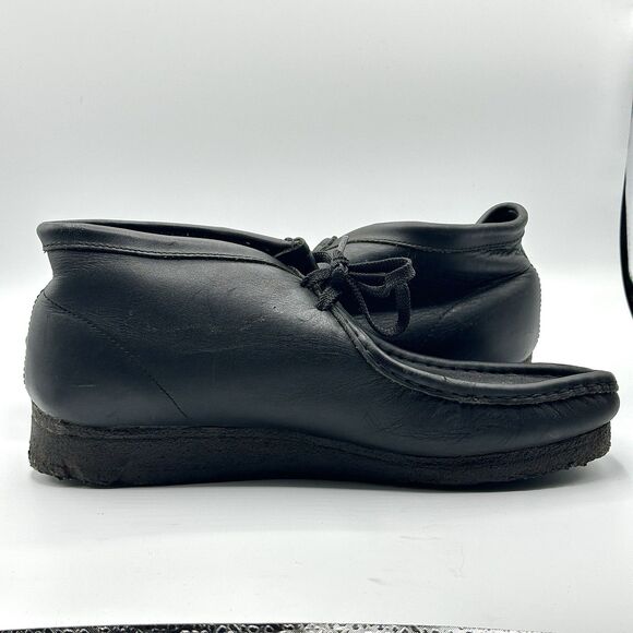 Clarks Originals Wallabees Black Leather Lace Up Shoes Men\'s Size 10.5 main image 4